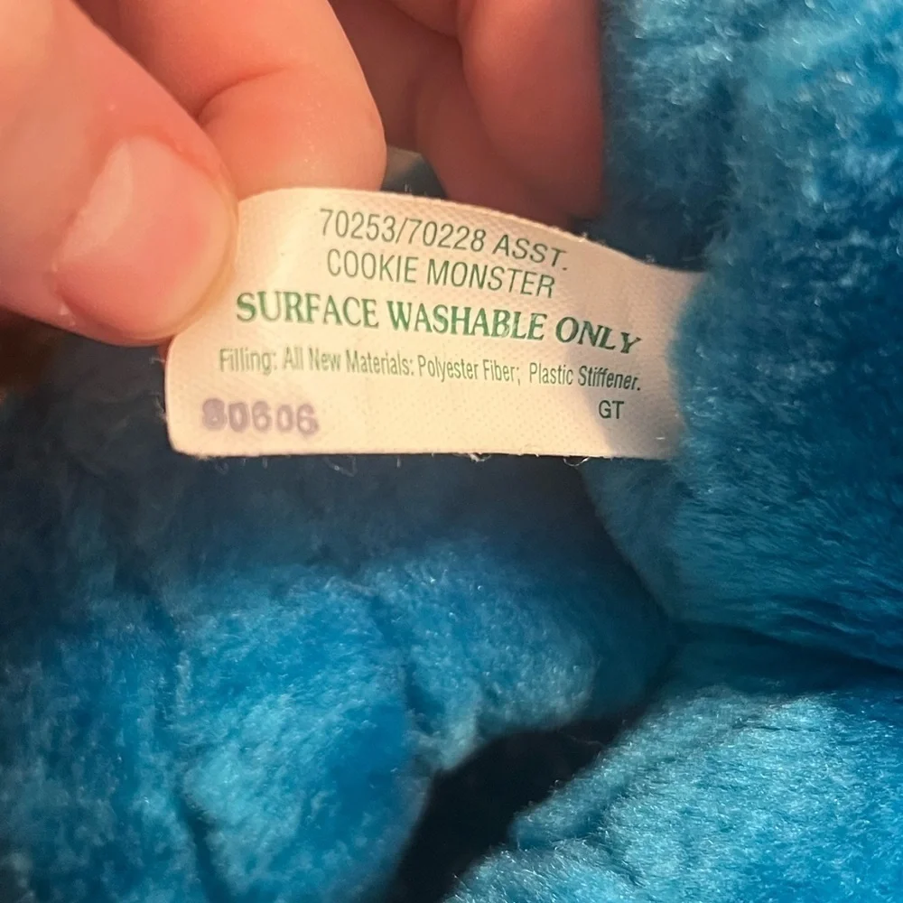 Vintage Tickle Me Cookie Monster Plush 1996 Tyco Laugh Giggle Stuffed Animal